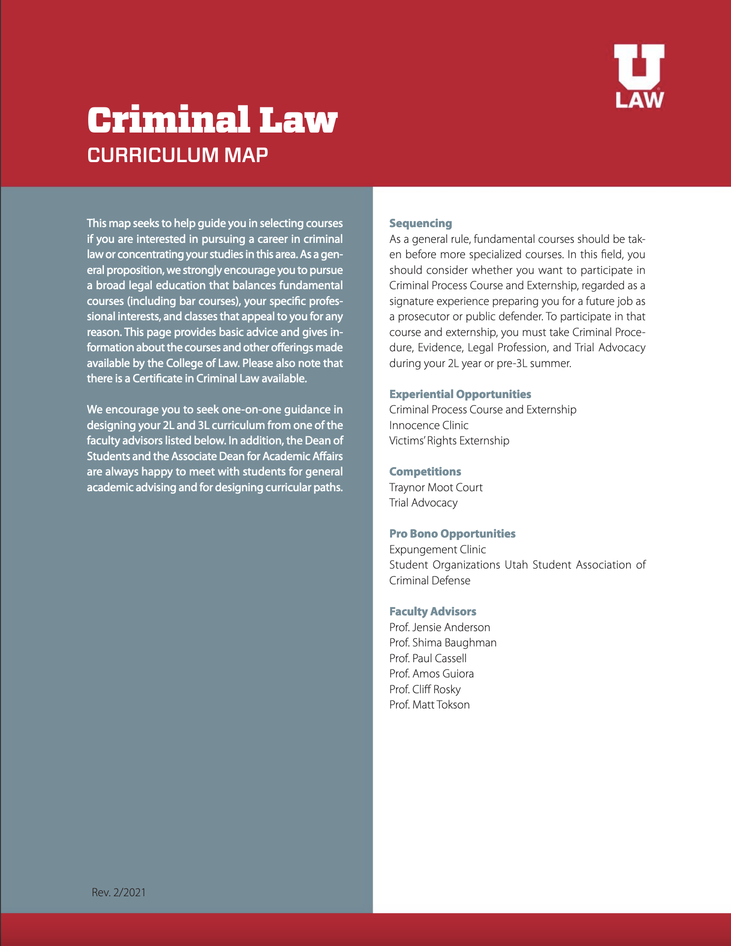 Criminal Law Curriculum Map